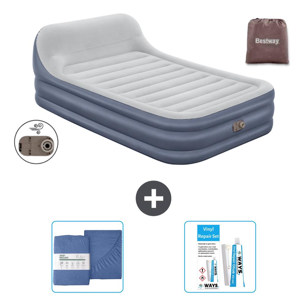 Bestway - Matelas Gonflable Bestway - 2p -  226x152x84 Cm + Accessoires Cb39 - Matelas Gonflable - Bleu - No Size - Decathlon