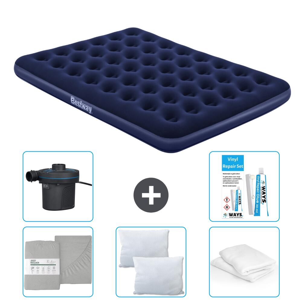 Luchtbed Bestway - 2P -  203x152x22 cm + Accessoires CB29 1/7