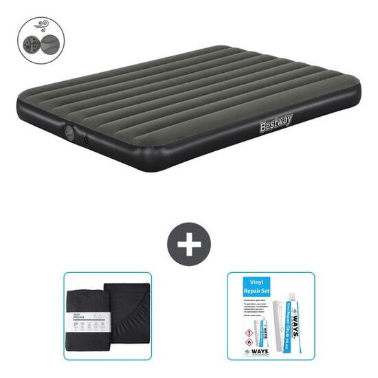 Matelas gonflable Bestway - 2P - 203x152x25 cm + Accessoires CB18