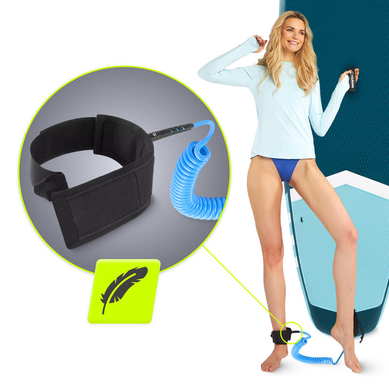 Cordon de siguranță pentru placa SUP TSUNAMI Leash cu arc