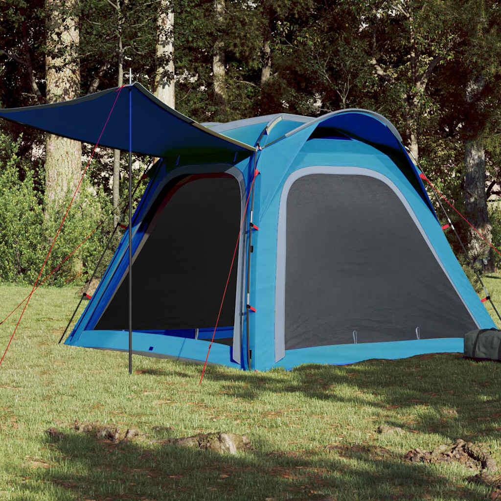 VidaXL 4-Persoons Waterdichte Tent met Snelsysteem Blauw 1/7