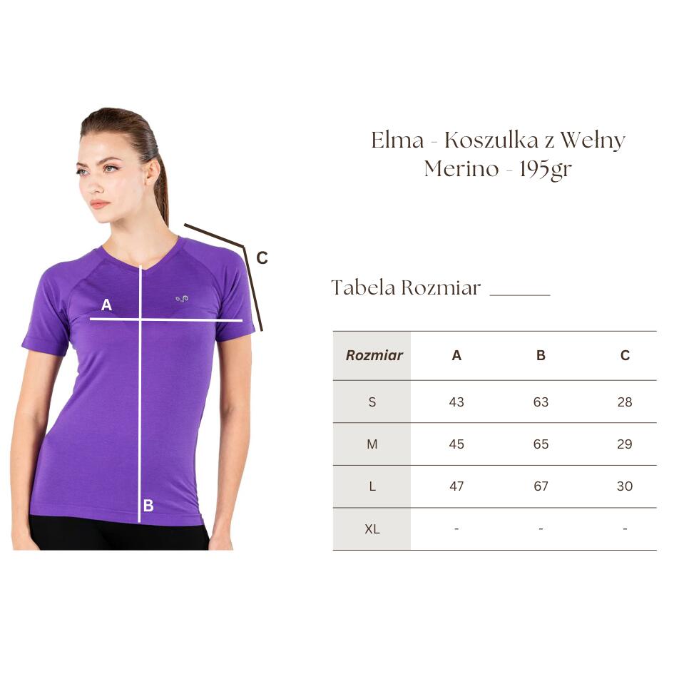Koszulka turystyczna damska Woolona Elma Merino 2/2