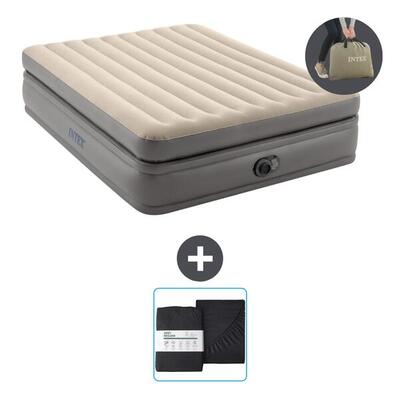 Luchtbed intex prime comfort - 2p - 203x152x51 cm + accessoire cb22
