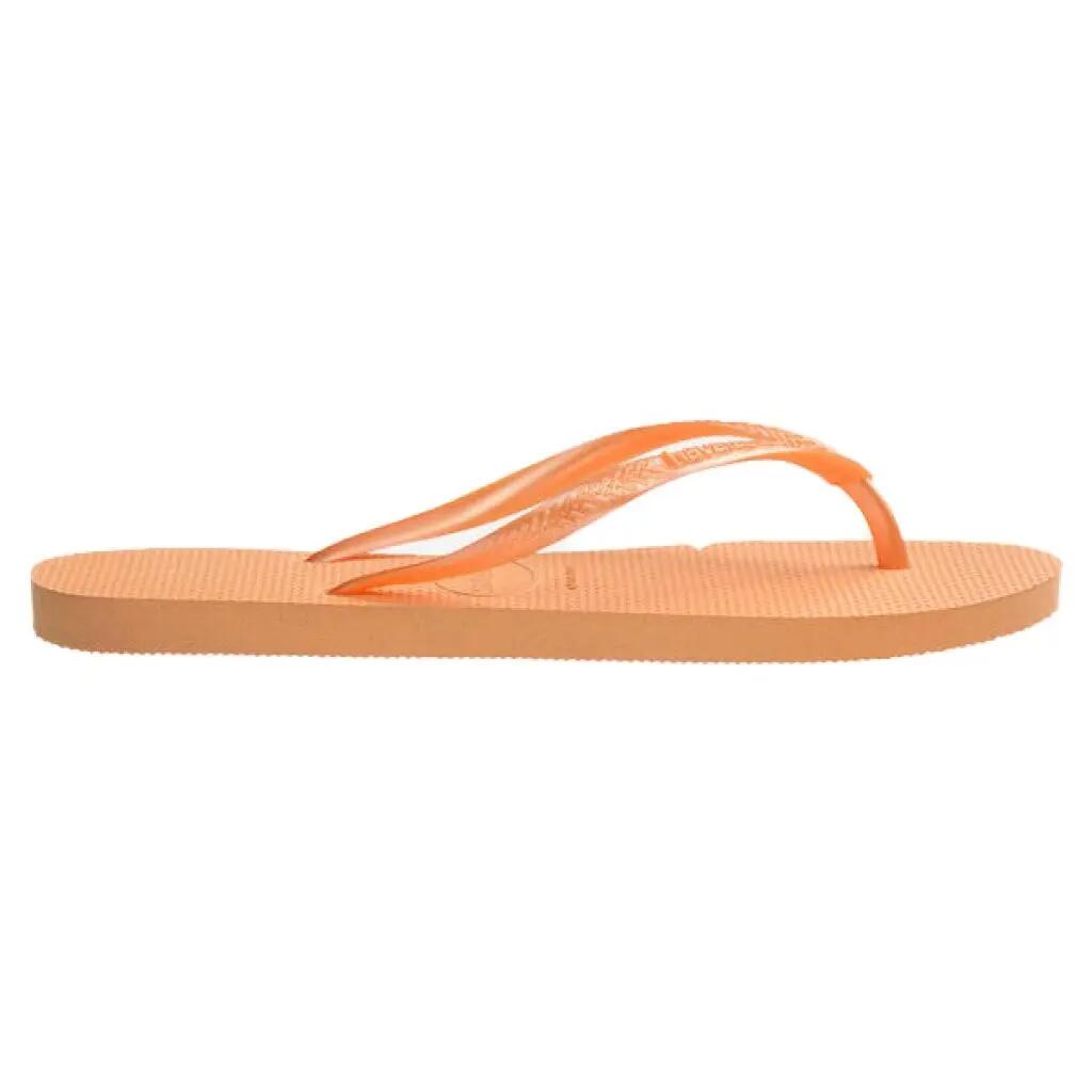 Chinelos Havaianas Modelo Slim Cor Laranja 3/5