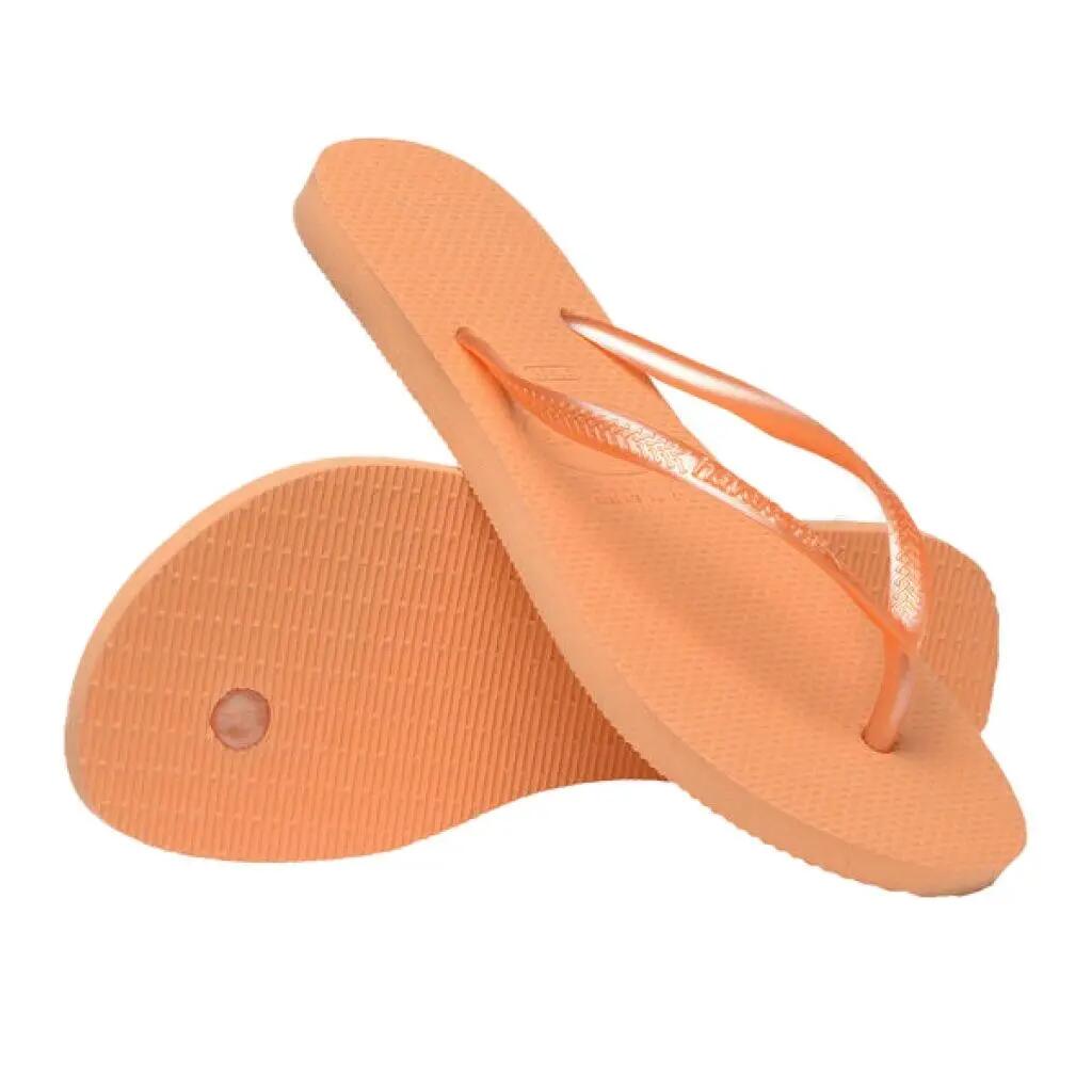 Chinelos Havaianas Modelo Slim Cor Laranja 4/5