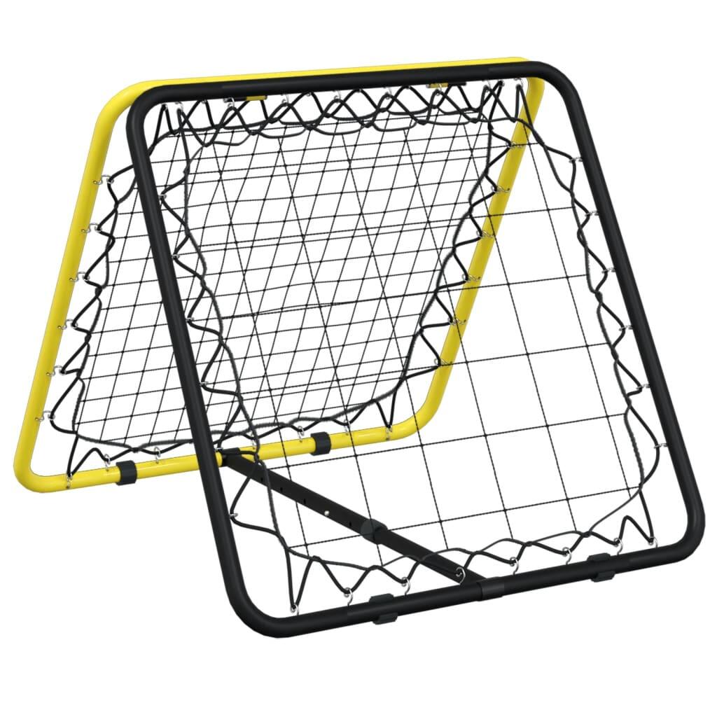 VidaXL rebounder per calcio doppia faccia regolabile giallo e nero 2/4