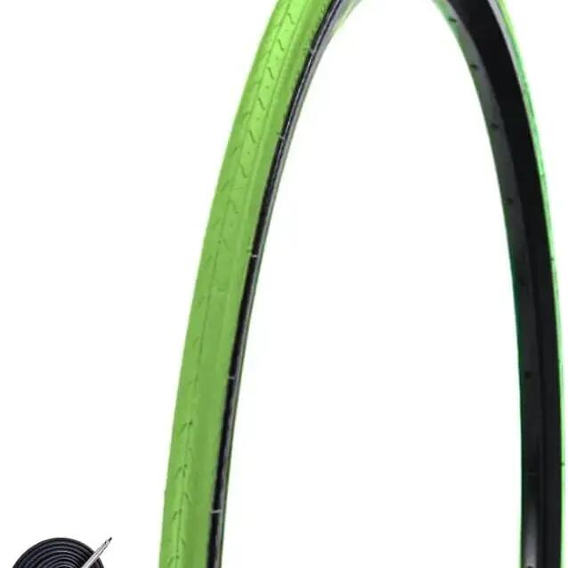 Tyre 700x23C (23-622)+inner tube 48mm, coloured bike tyre 700 x 23C EV