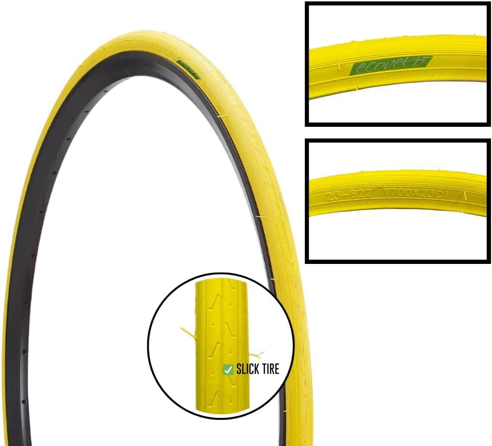Copertone 700x23C (23-622)+ camera, pneumatico colorato bici 700 x 23C BDC EV 2/6