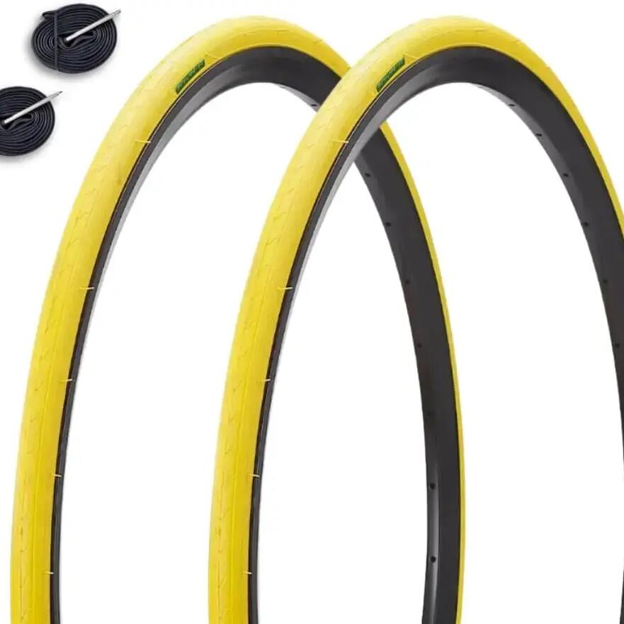 2 tyres 700x23C (23-622)+tubes, tyres coloured bike 700 x 23C BDC EV