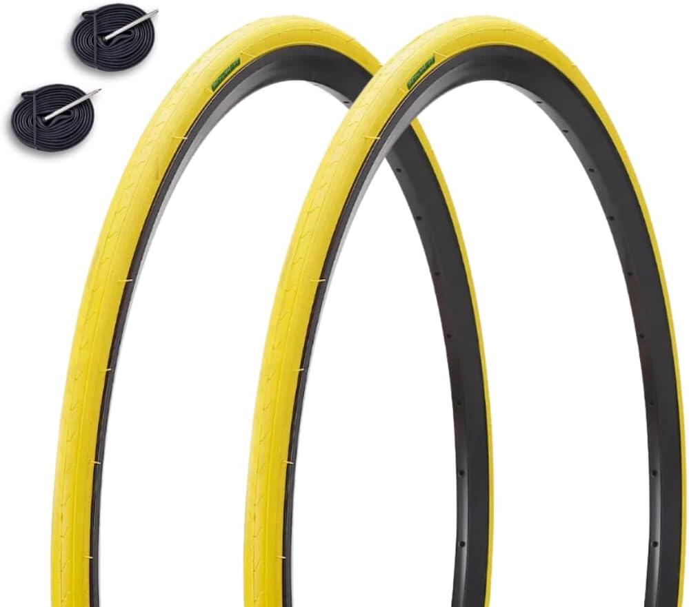 ECOVELO 2 copertoni 700x23C (23-622)+ camere, pneumatici colorati bici 700 x 23C BDC EV