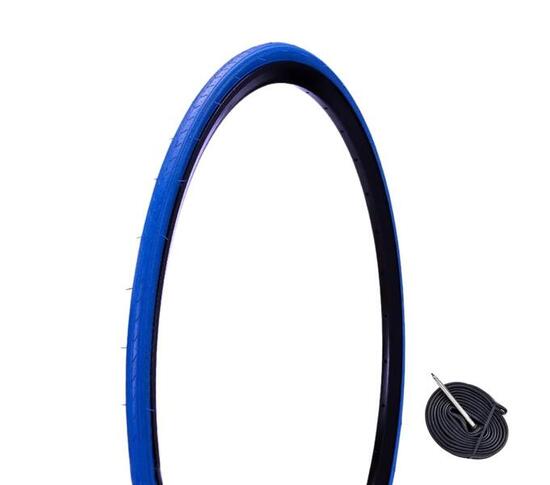 Band 700x23C (23-622)+binnenband, gekleurde fietsband 700 x 23C BDC EV