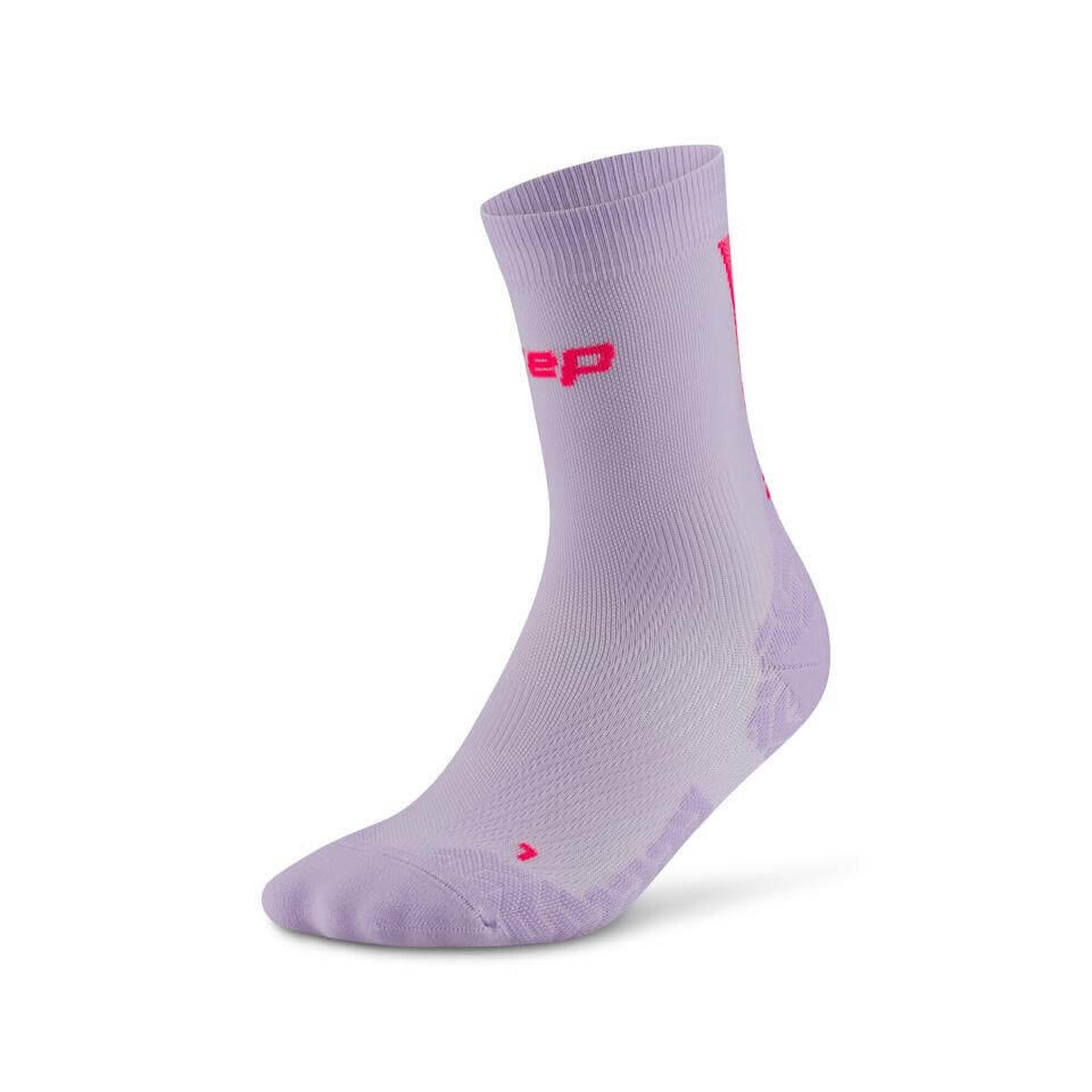 Șosete Compresie Alergare CEP Run Ultralight 4.0 Mid Cut - lila/roz | Damă