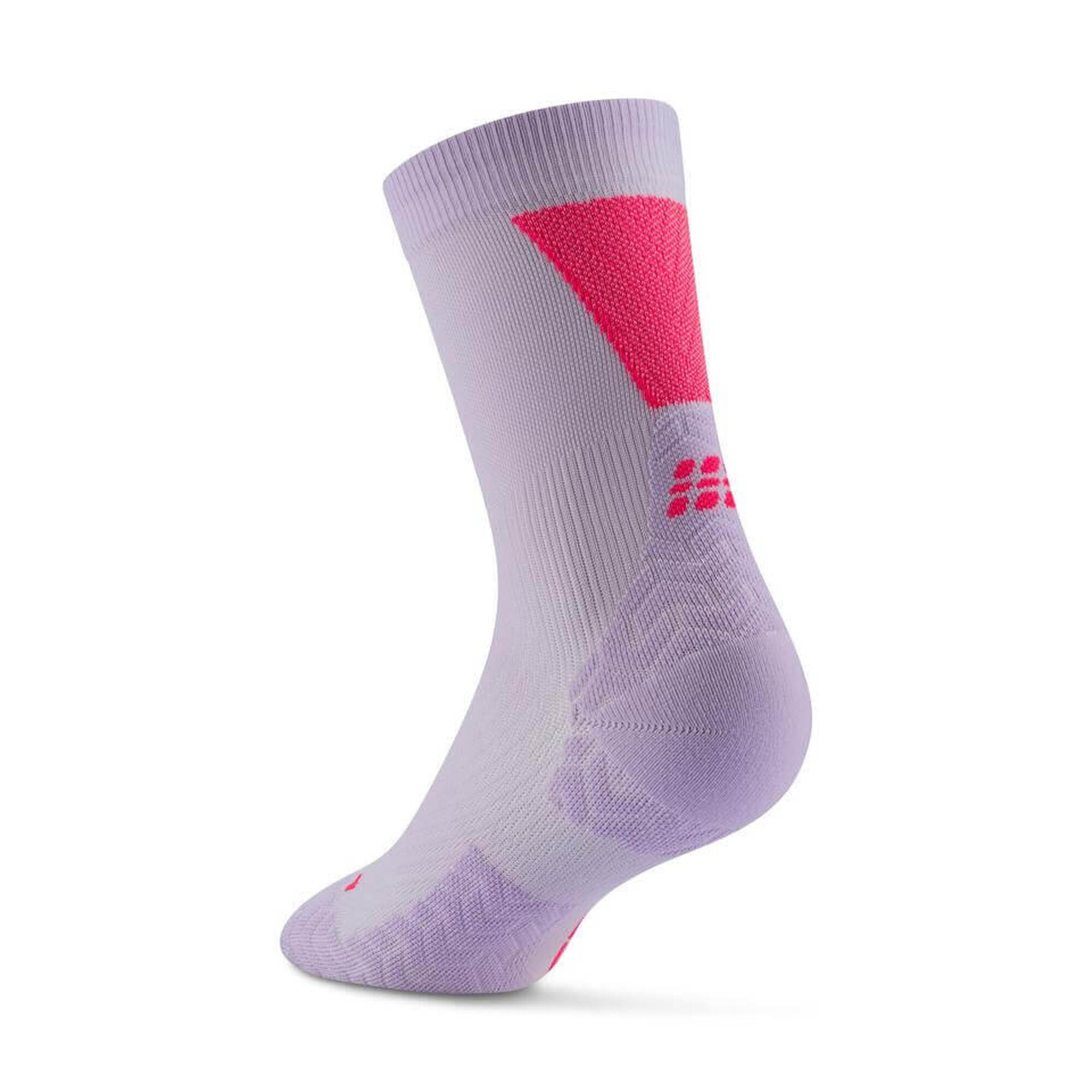 Șosete Compresie Alergare CEP Run Ultralight 4.0 Mid Cut - lila/roz | Damă