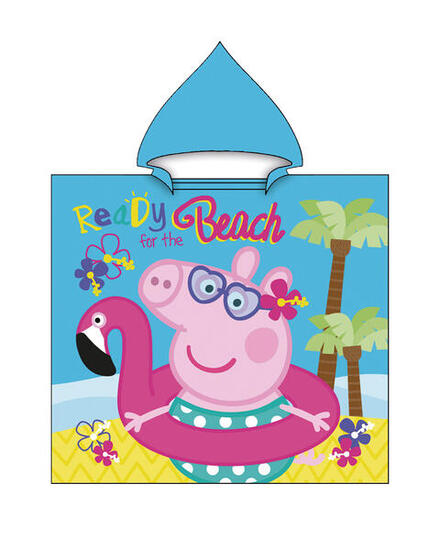 KINDERPONCHO 60X120CM MIKROFASER PEPPA PIG