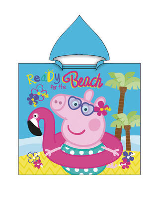 KINDERPONCHO 60X120CM MIKROFASER PEPPA PIG