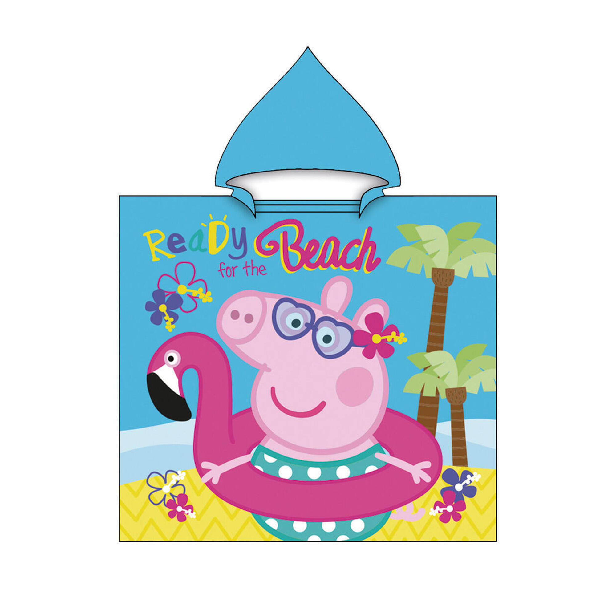 Sun & Surf - Poncho Enfant 50x100cm Microfibre Peppa Pig - Serviette - Multicolore - Taille Unique - Decathlon