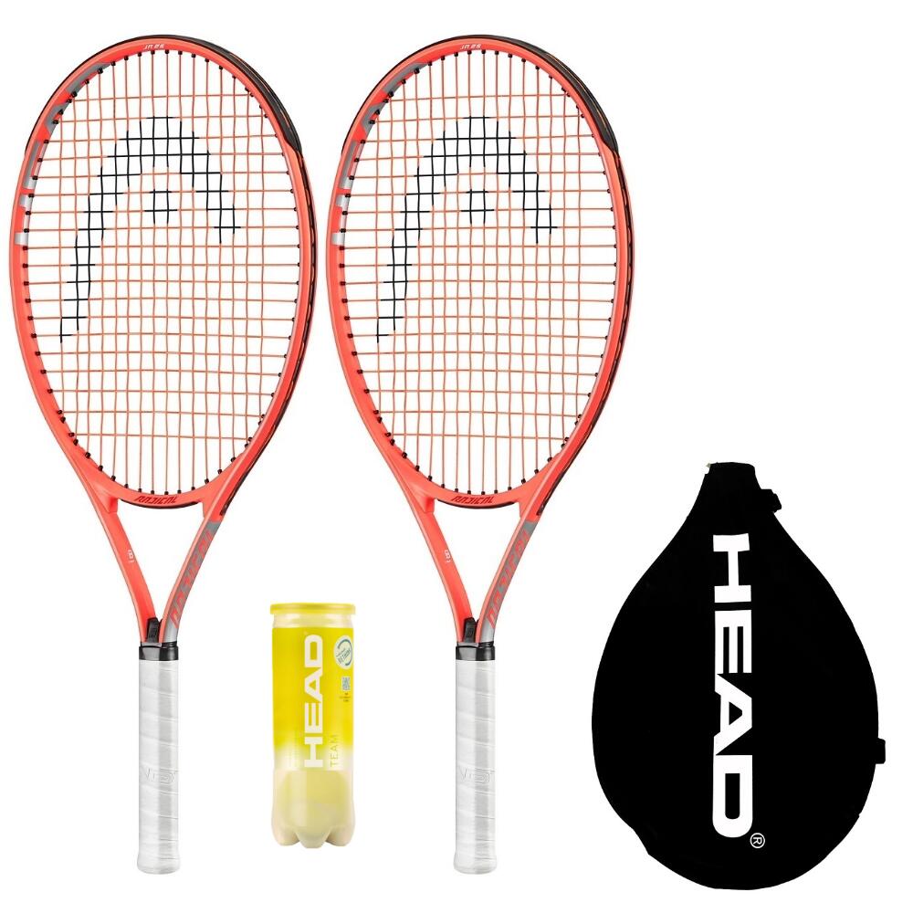HEAD Head Ti Radical Junior Tennis Racket Twin Set, Covers & Balls