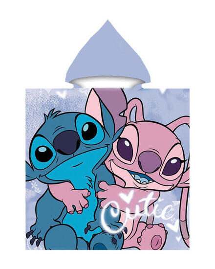 KINDERPONCHO 60X120CM MIKROFASER DISNEY STITCH