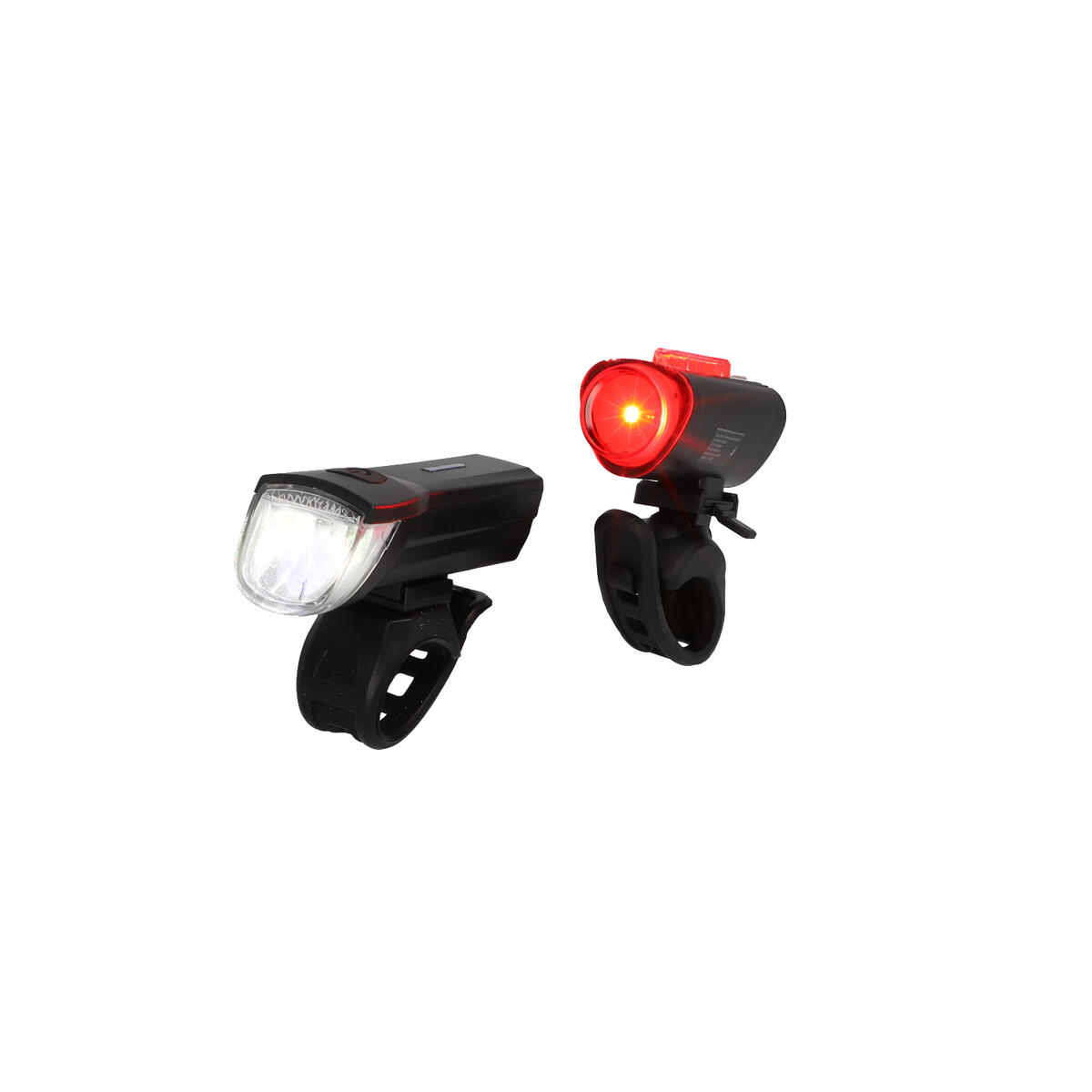 Zestaw lampek rowerowych Fischer 30 LUX, USB przód + tył