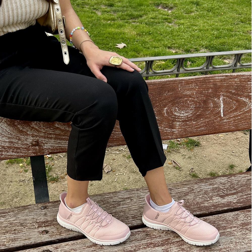 Turnschuh DAMEN Skechers Slip-ins Virtue Glow Gewebe ROSA 6/7