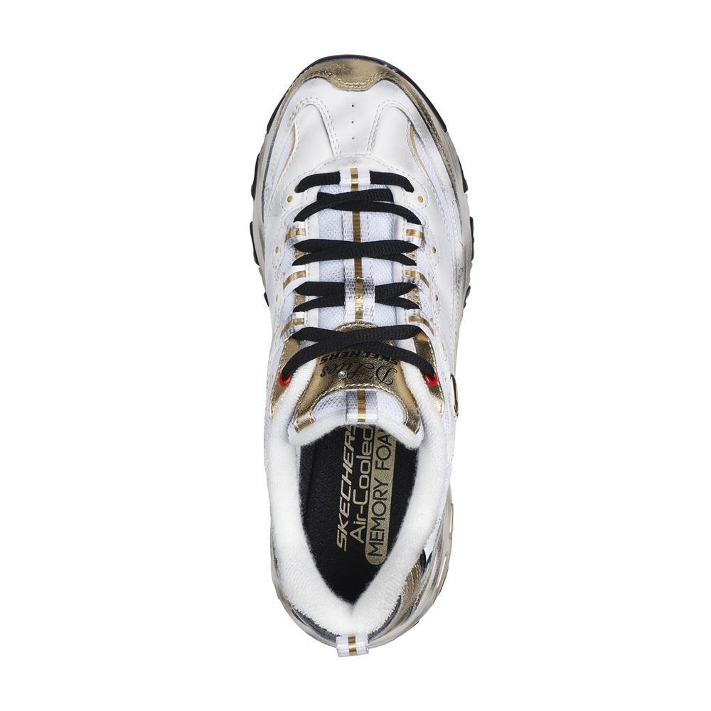 Baskets FEMME Skechers D'lites Vintage Vision BLANC-OR 4/5