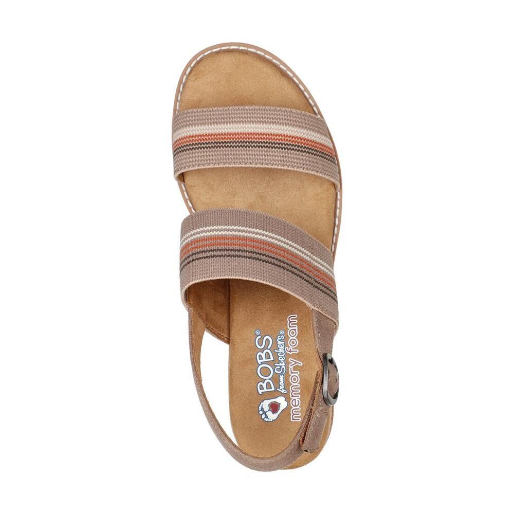 SANDALE FEMME Skechers Desert Kiss Hii MARRON semelle compensée jute 4/7