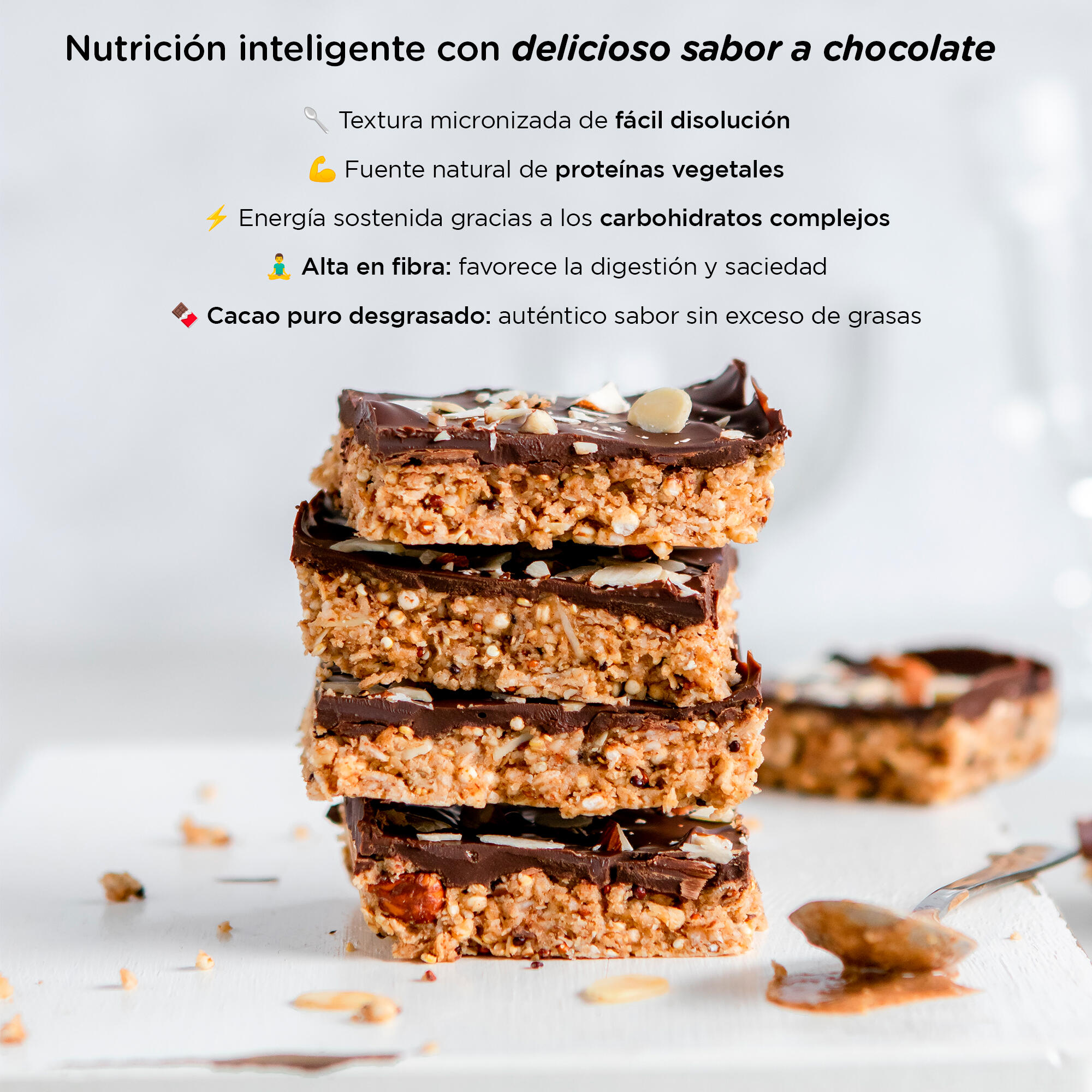Harina Avena Sabor Chocolate Sport Live - Sin azúcares añadidos - 1Kg - DRASANVI 2/6