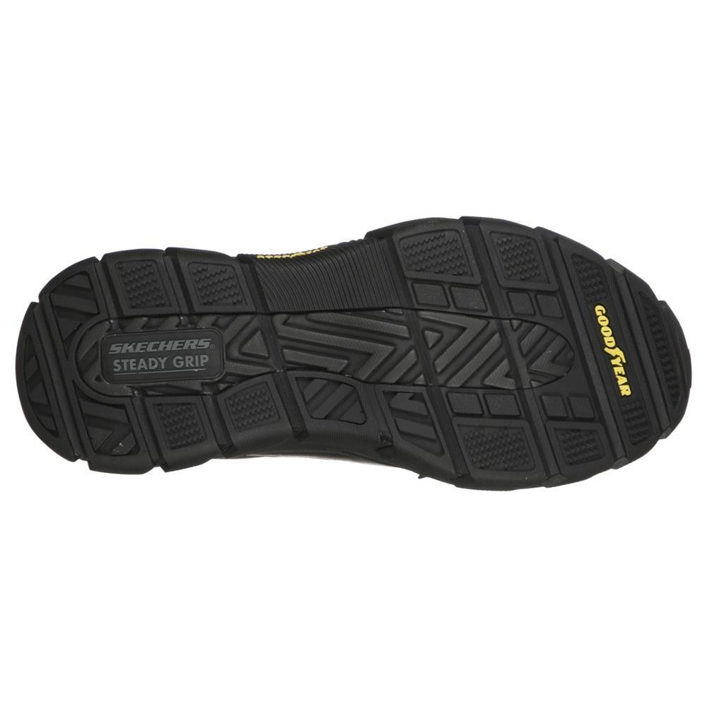 CONFORTABLE MOCASsans  HOMME Skechers Respected -catel CUIR Lisa NOIR 3/5