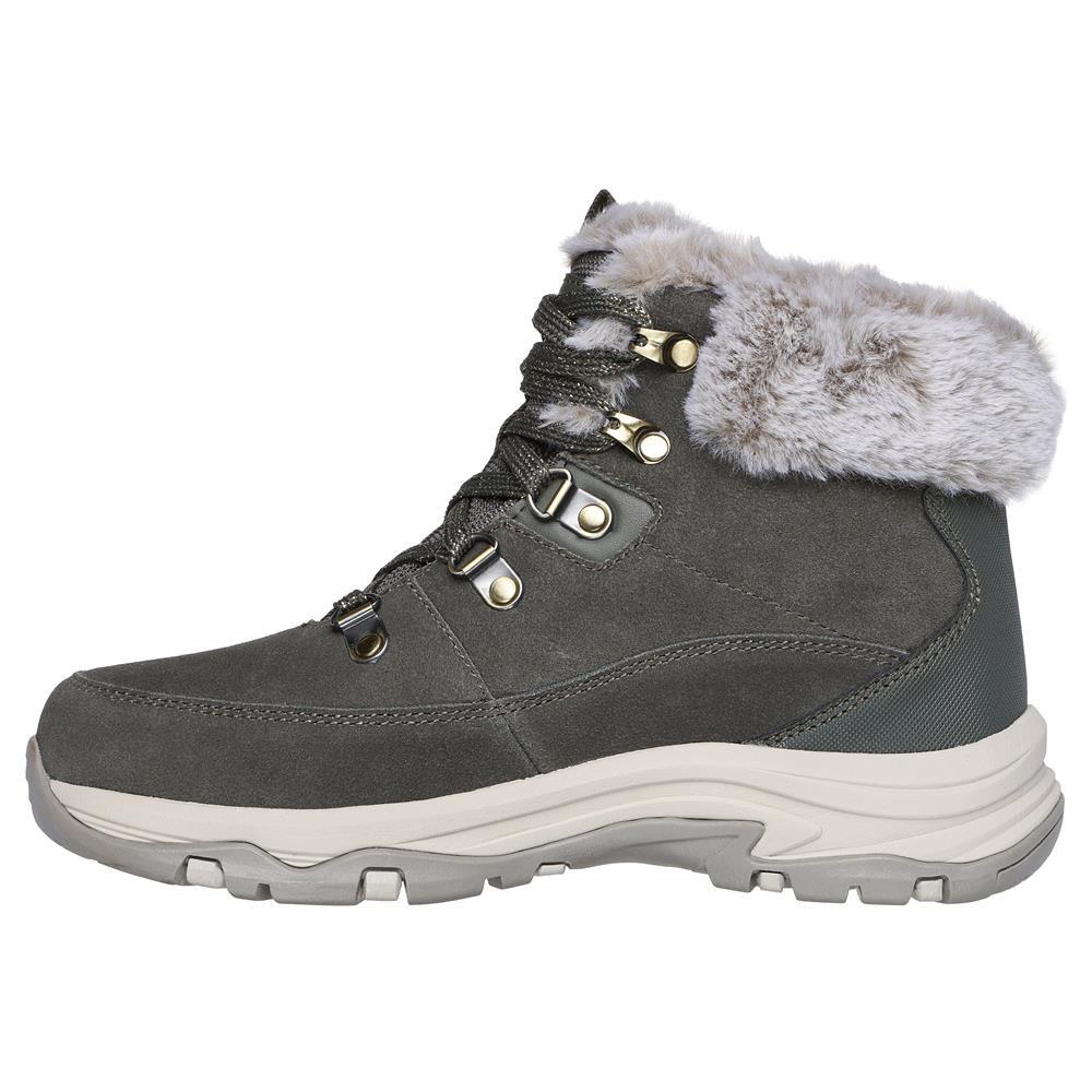 GEMÜTLICH SWAG WASSERDICHT DAMEN Skechers Trego Snow Worries Glattleausr KAKI 5/5