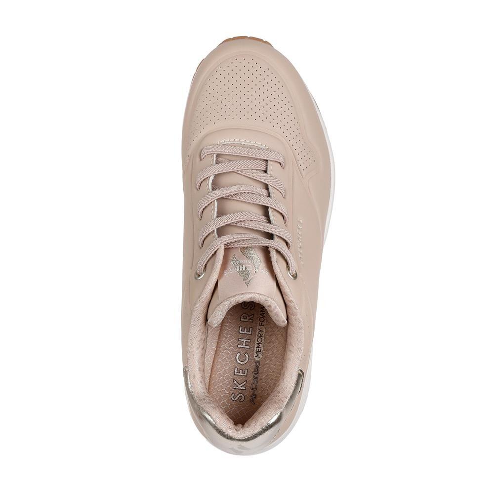 Baskets Camara Aire FEMME Skechers Uno Air Shimmer Away Nude 4/5