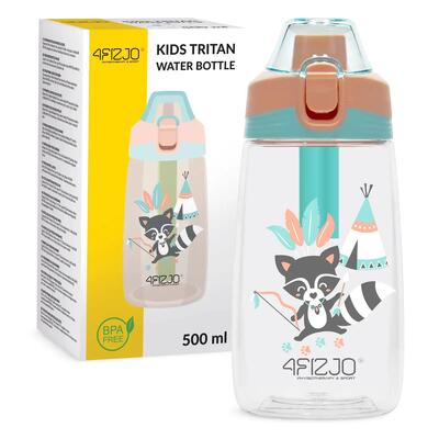 Drinkfles kinderen tritan bpa-vrij lekdicht 500ml school sport 4fizjo