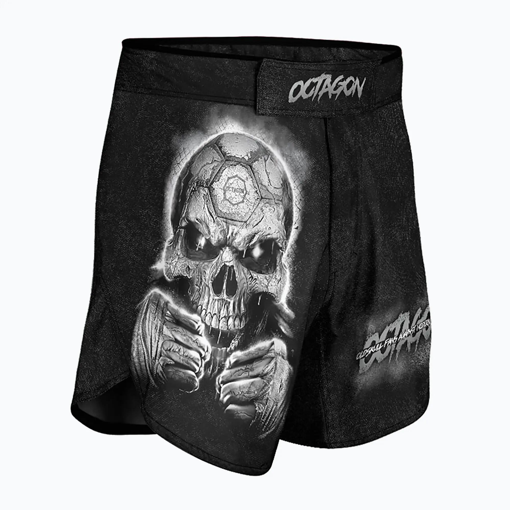 Spodenki treningowe męskie Octagon Oldskull Fans MMA 3/4