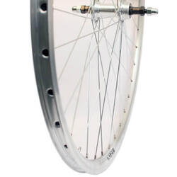 Roue Arrière Roland 28 Pouces Fixe Freewheel Aluminium V-Profil Argent