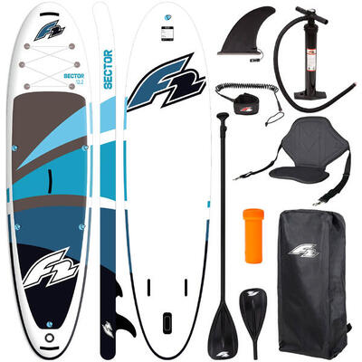 Sup opblaasbaarboard f2 sector 12'2” 372 cm blauw combo