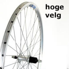 Roland achterwiel 28 vaste cassette 8v alu v-profiel zilver