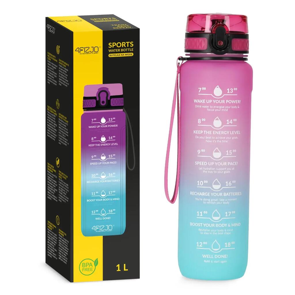 4FIZJO Спортна бутилка за вода тритан 1000 мл – BPA FREE