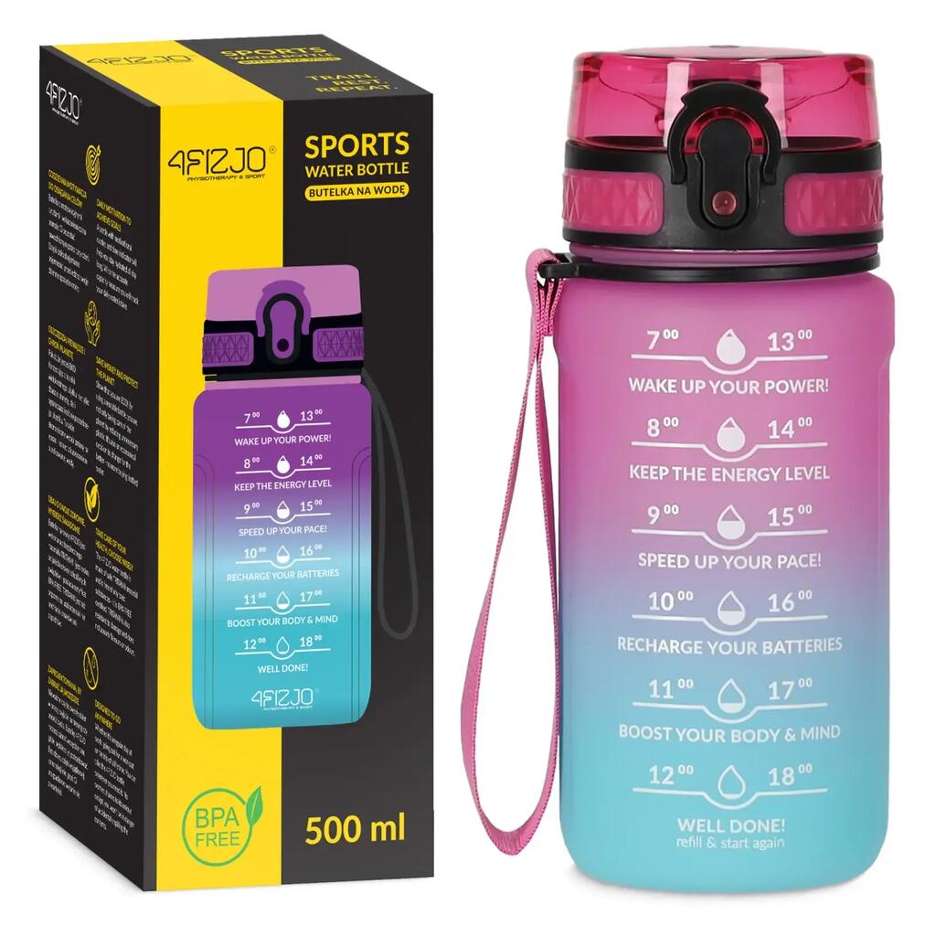 4FIZJO Спортна бутилка за вода тритан 500 мл – BPA FREE