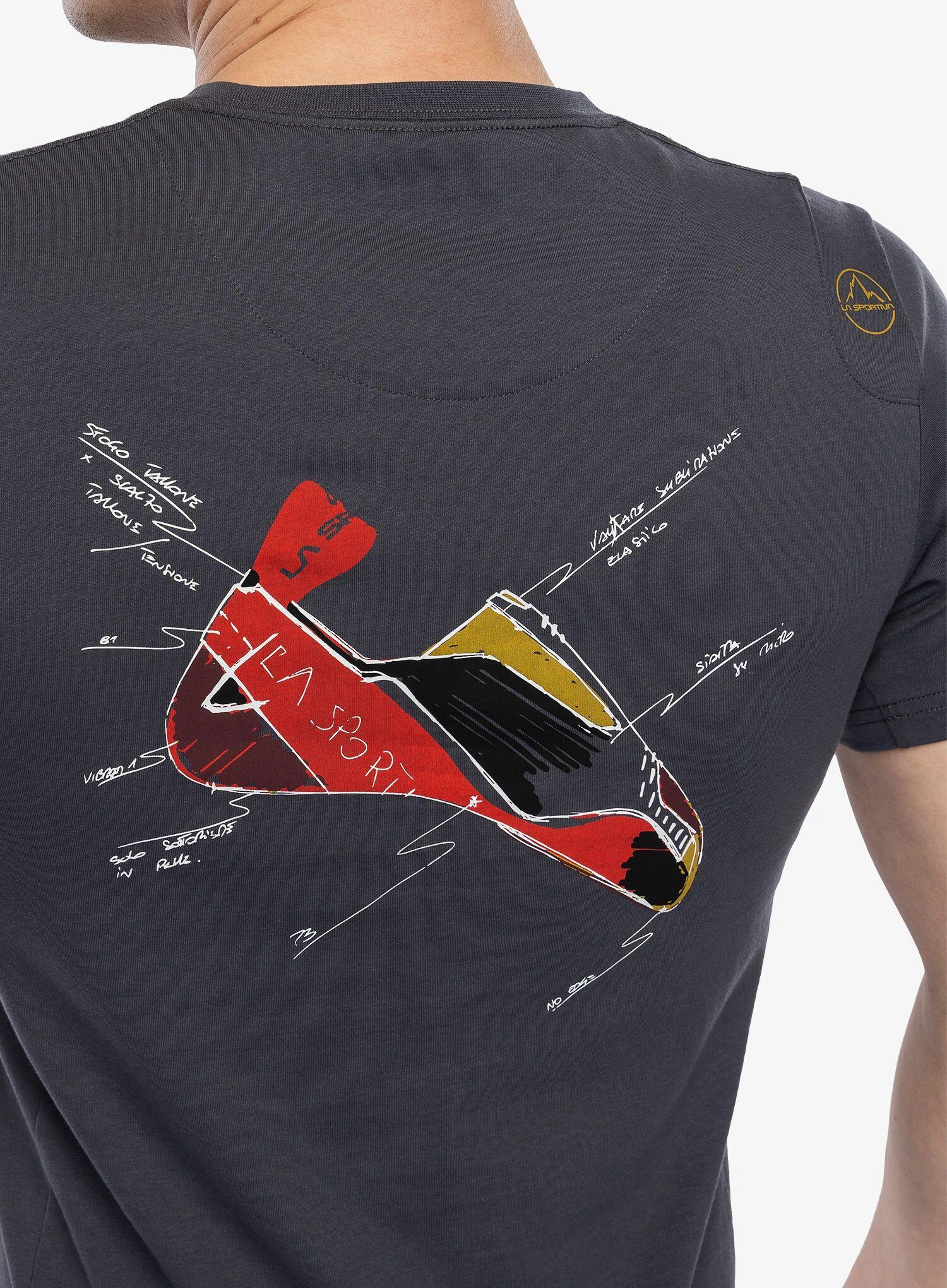 T-shirt homme La Sportiva Mantra coton bio coupe sportive, impression dos 7/7