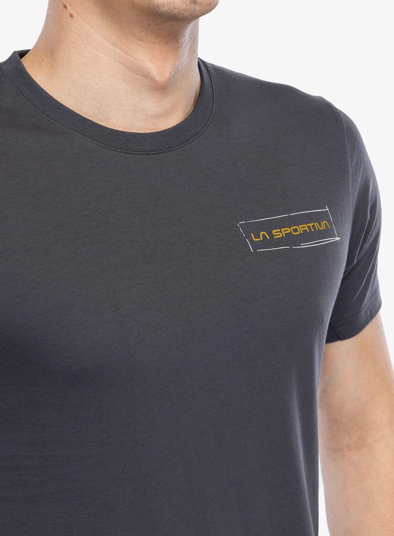 T-shirt homme La Sportiva Mantra coton bio coupe sportive, impression dos 5/7