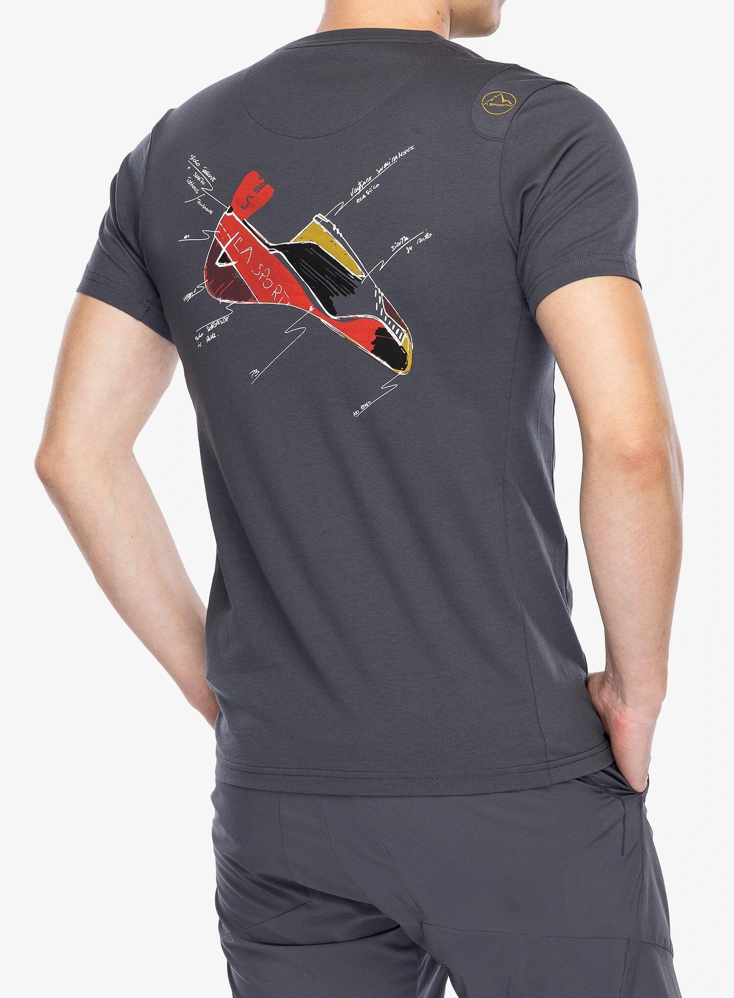 T-shirt homme La Sportiva Mantra coton bio coupe sportive, impression dos 2/7