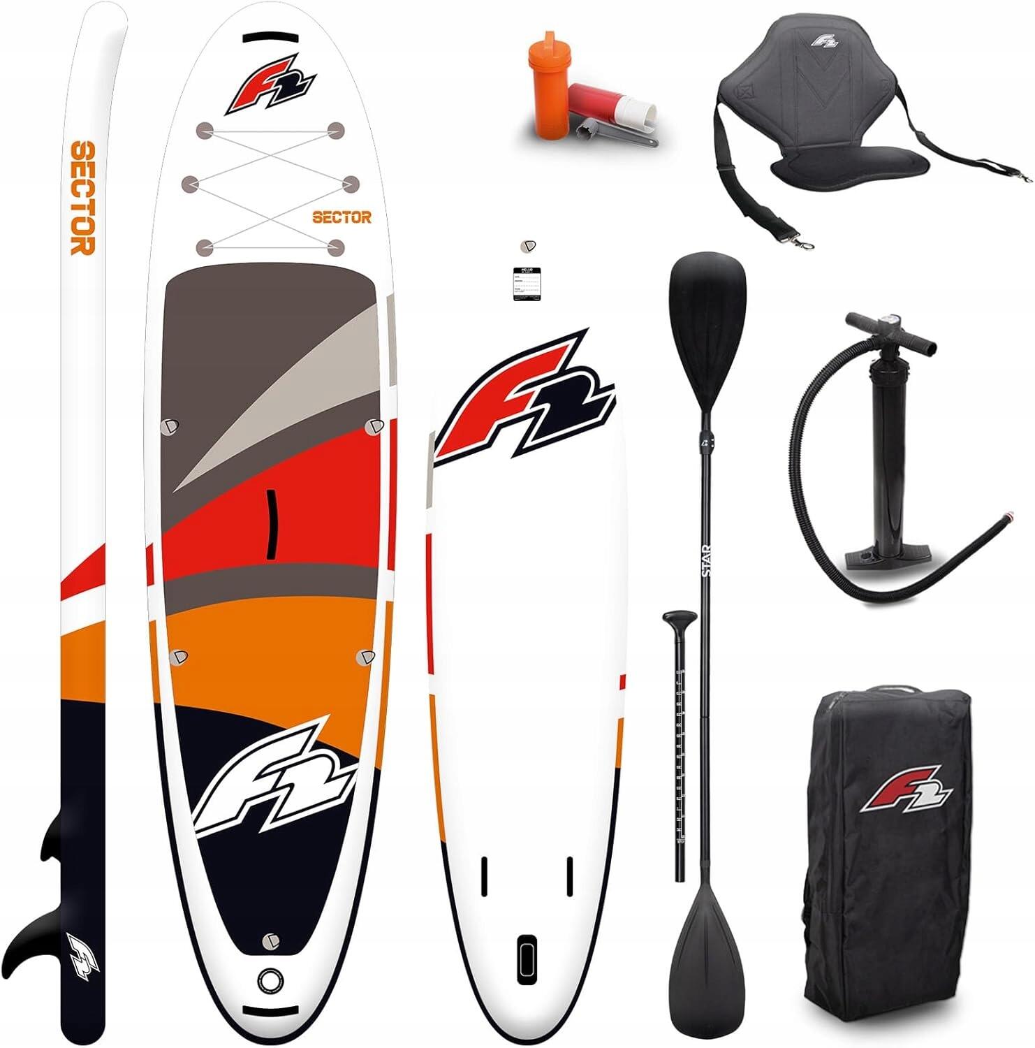 F2 Sup Opblaasbaarboard F2 Sector Combo 11'5" 350 CM ROOD