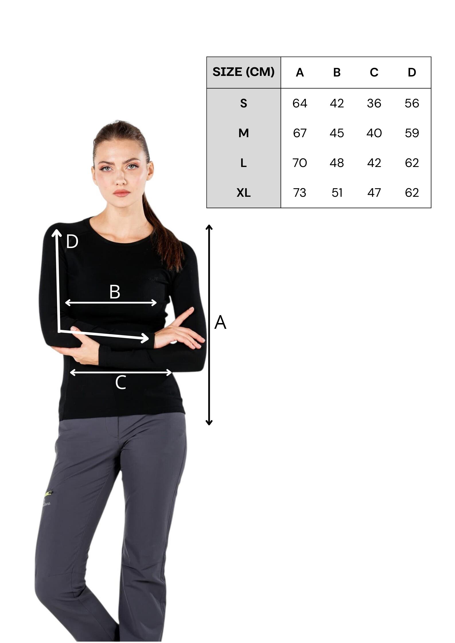 Alize - damska koszulka termoaktywna 100% merino (195 g/m²) S, Czarny 3/4