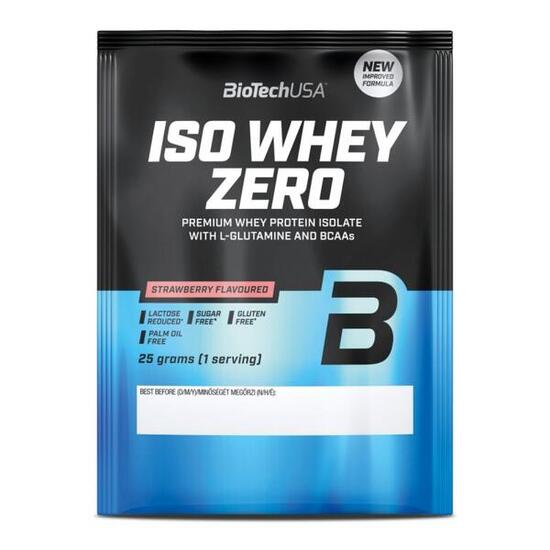 Iso Whey Zero Lactose Reduced proteína en polvo monodosis Fresa BioTech USA