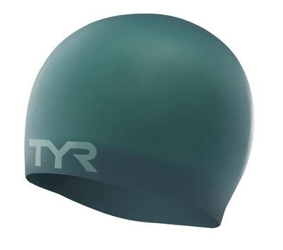Cuffia da nuoto in silicone solido TYR - Verde acqua