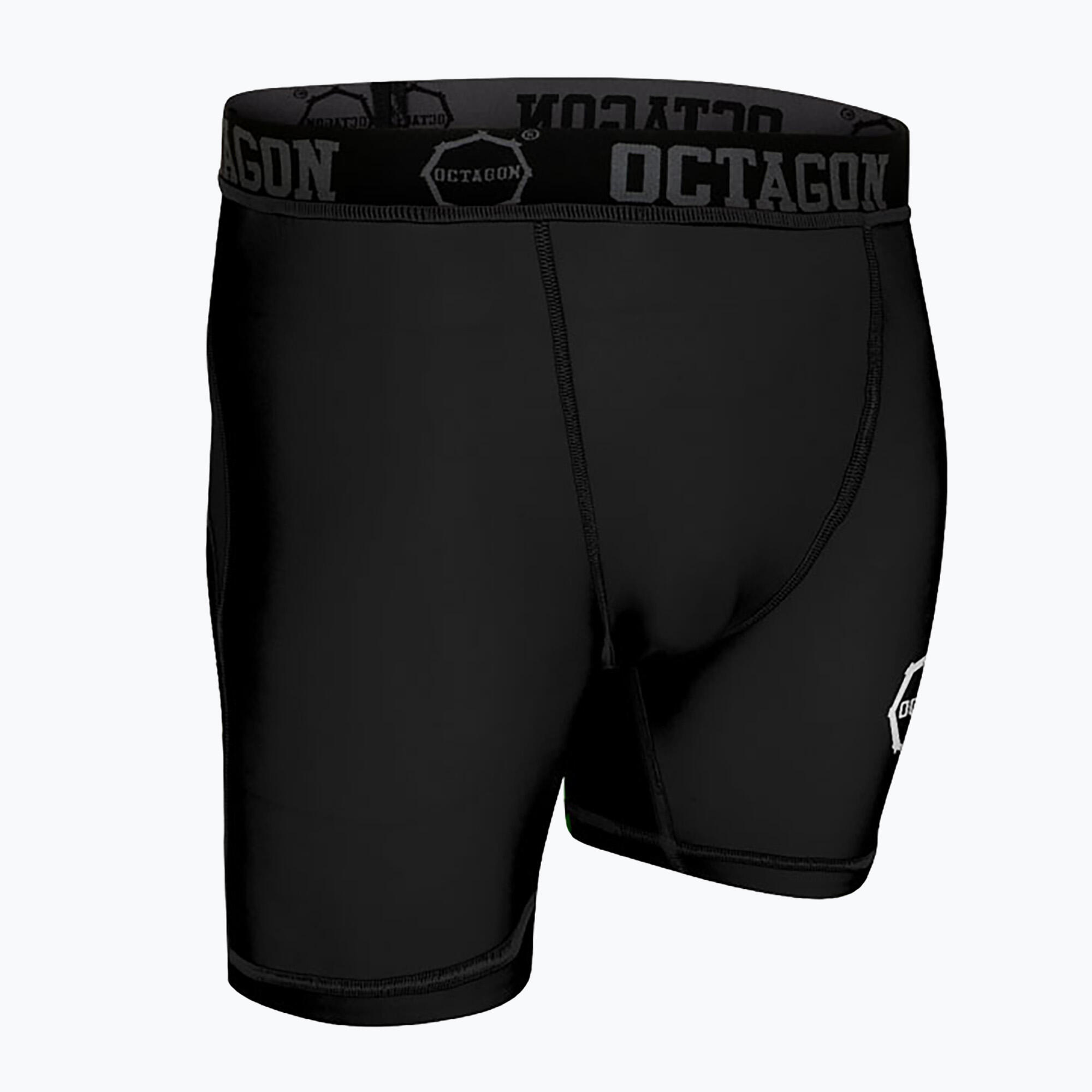 Shorts de compressão masculino com logotipo octogonal 3/4