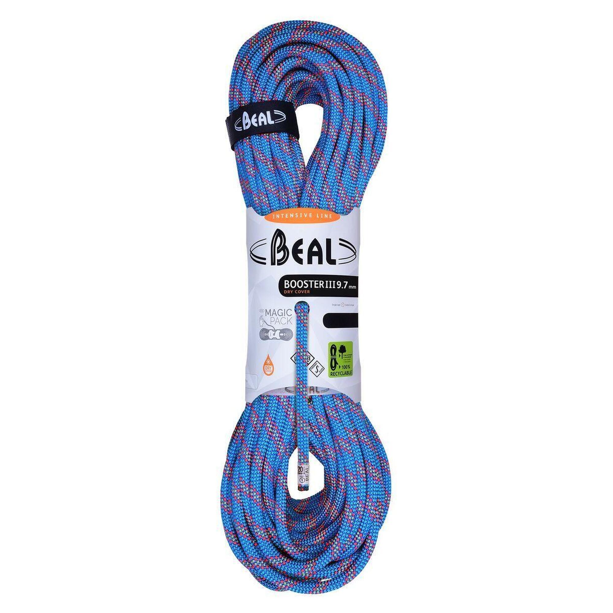 BEAL Jednoduché dynamické lano Booster III 9,7mm Unicore Dry Cover 60m