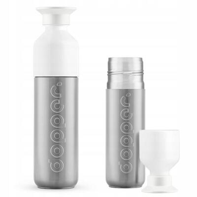 Butelka termiczna Dopper Silver Insulated 350 ml z kubkiem termos stalowa