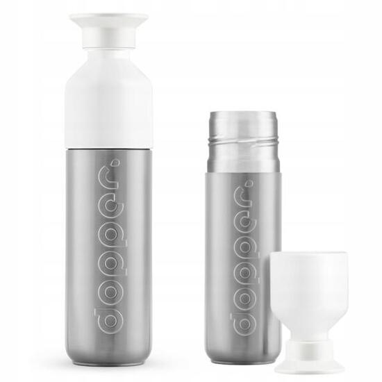 Butelka termiczna Dopper Silver Insulated 350 ml z kubkiem termos stalowa