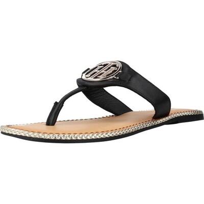 Sandalias Mujer Tommy Hilfiger Essential Leather Flat S Negro