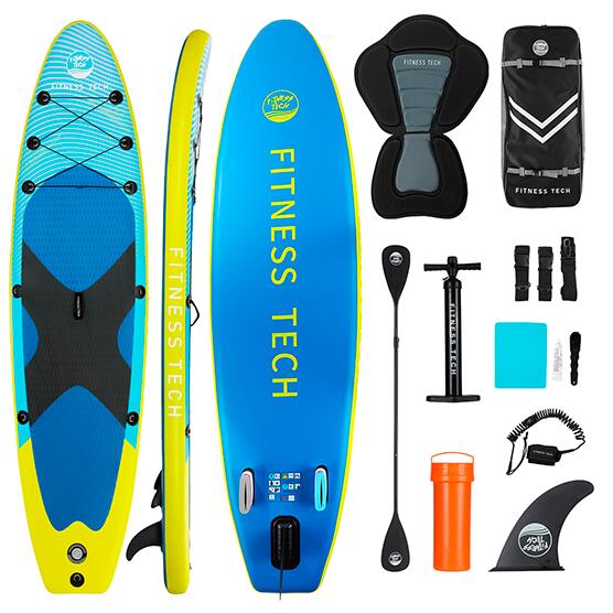 FITNESS TECH Tabla de Paddle Surf Hinchable SUP Mallorca Fitness Tech 10.6" 320X81X15CM